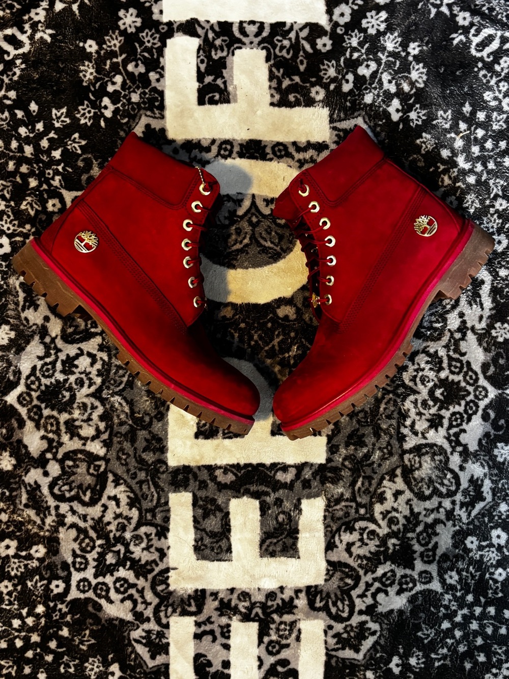 Timberland men’s Red suede Premium Leather Lace-Up Boots